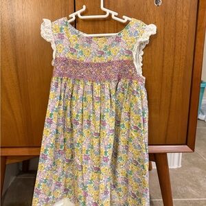 Mini Boden Yellow and Pink Floral Dress
